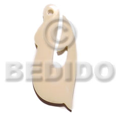 Bone Fish Hook Natural White 50 mm Pendants - Bone Horn Pendants BFJ5697P
