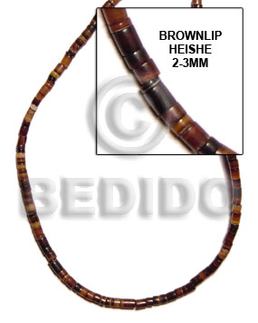 Brown Brown Lip Shell 16 inches Heishi Shell Heishe Shell Beads BFJ024HS