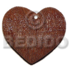 Brown Heart Wood Painted Pendants - Wooden Pendants BFJ6093P