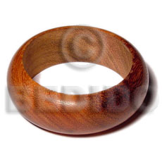 Brown Solid 65 mm Inner Diameter / Outer 105 mm Bayong Wood Bangles - Wooden Bangles BFJ076BL
