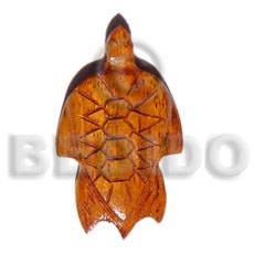 Brown Turtle Bayong Wood Waxed Pendants - Wooden Pendants BFJ5066P