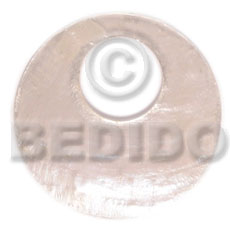 Capiz Shell 40 mm Round White Pendants - Simple Cuts BFJ6225P