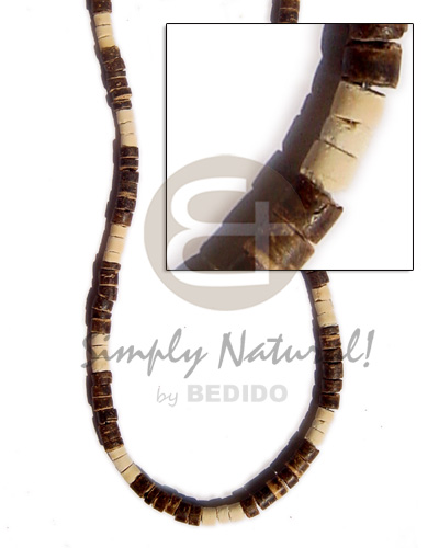 Coconut Heishi Coconut Beads 4-5 mm Natural Brown Coconut Necklace BFJ150NK