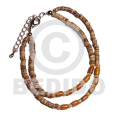 Coconut Heishi Wood Beads 2-3 mm Wood Bracelets BFJ968BR