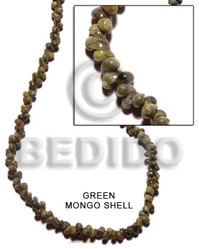 Green Mongo Green Shell 16 inches Shell Whole Shell Beads BFJ020SPS