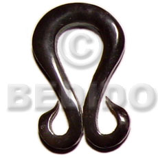 Horn Hook Black 40 mm Pendants - Bone Horn Pendants BFJ5179P