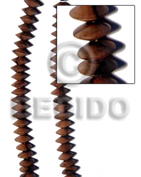 Kamagong Wood Saucer 15 mm Ebony Tiger Beads Strands Hardwood Wood Beads - Saucer and Diamond Wood Beads BFJ177WB
