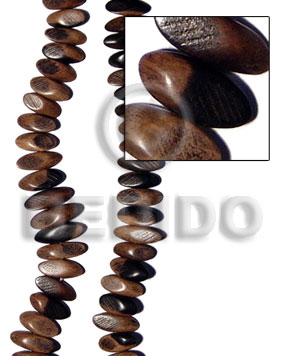 Kamagong Wood Slide Cut 8 mm Ebony Tiger Beads Strands Wood Beads - Slide Cut BFJ266WB