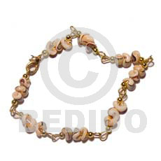 Luhuanus Head Popcorn Shell Natural Sea Shell Bracelets BFJ829BR
