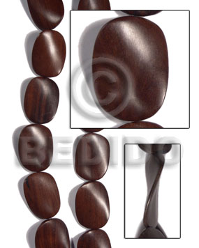Magkuno Iron Wood Twist 30 mm Brown Beads Strands Hardwood Wood Beads - Twisted Wood Beads BFJ448WB
