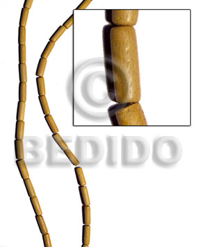 Nangka Wood 5 mm Tube Yellow Beads Strands Wood Beads - Tube and Heishe Wood Beads BFJ220WB