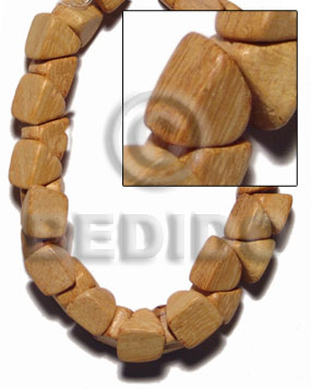 Nangka Wood Barrel Double Sided 11 mm Yellow Natural Beads Strands 16 inches Wood Beads - Nuggets Wood Beads BFJ441WB