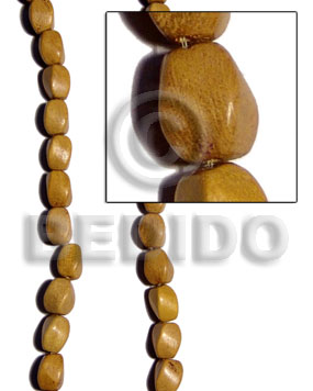 Nangka Wood Twist 10 mm Yellow Beads Strands Wood Beads - Twisted Wood Beads BFJ182WB