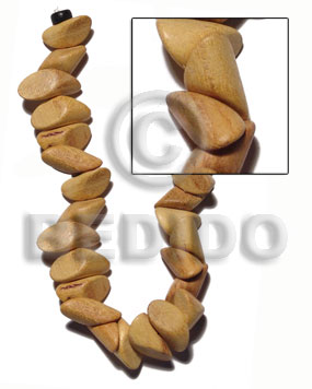 Nangka Wood Yellow Natural Nuggets 20 mm 16 inches Beads Strands Wood Beads - Nuggets Wood Beads BFJ413WB