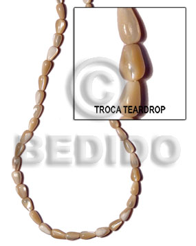 Natural 16 inches Trocha Shell Teardrop Shell Special Cuts Shell Beads BFJ081SPS