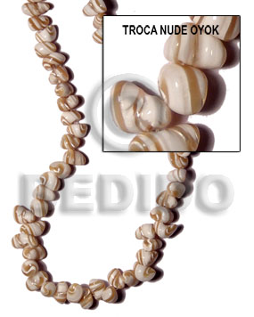 Natural 16 inches Trocha Shell topdrill Beads Strands Nude Shell Crazy Cut Shell Beads BFJ084SPS