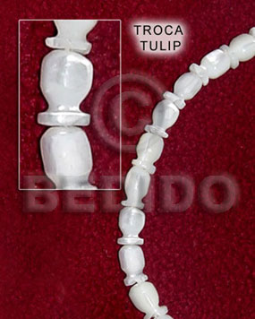 Natural 16 inches Trocha Shell Tulip Shell Special Cuts Shell Beads BFJ005SPS