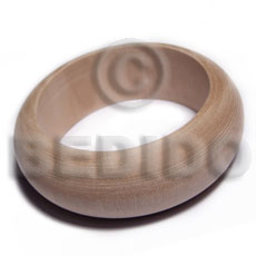 Natural Plain 70 mm inner diameter Solid Ambabawd Wood Natural Bangles - Plain BFJ639BL