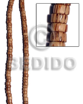 Palmwood Pokalet 4 x 7 mm Brown Beads Strands Wood Beads - Pokalet Wood Beads BFJ270WB