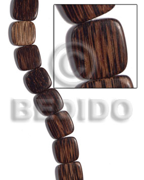 Patikan Wood Hardwood Face to Face Flat Square 5 mm Brown Wood Beads - Flat Square Wood Beads BFJ466WB