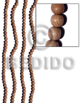 Rosewood 6 mm Round Natural Beads Strands Wood Beads - Round Wood Beads BFJ183WB