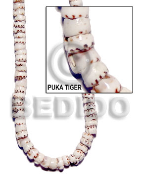 Tiger 16 inches Puka Shell Shell Heishe Shell Beads BFJ003PK