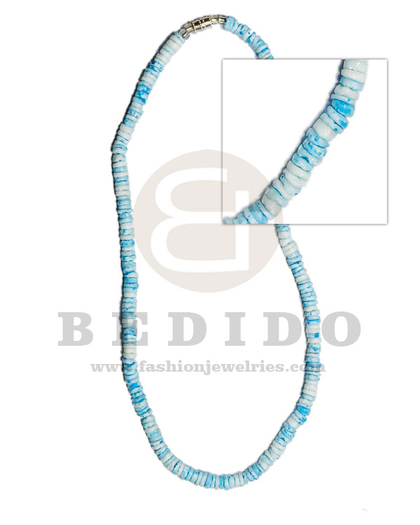 White Clam Blue 18 inches 4-5 mm Splashing Necklace - Surfer BFJ3885NK