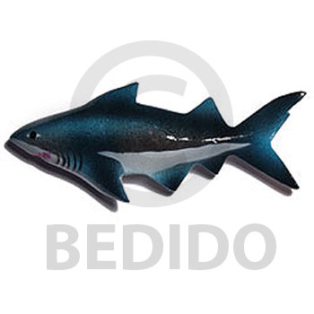 Wood Hand Painted Shark 65 mm Refrigerator Magnets BFJ001RM