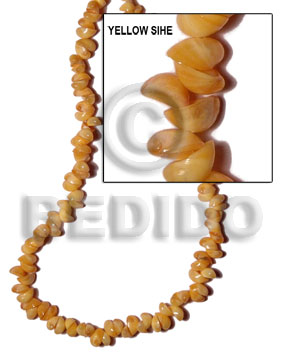 Yellow 16 inches Sihe Shell Shell Whole Shell Beads BFJ043SPS