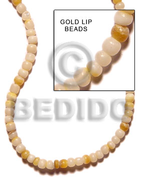 Yellow Gold Lip 16 inches Round Shell Round Shell Beads BFJ051SPS